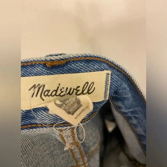 Madewell Relaxed Mid Length Denim Shorts Steenwick Wash Ripped Edition Blue 29 - Picture 8 of 11